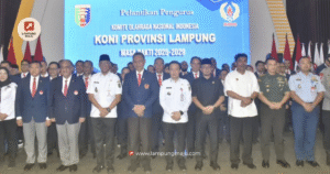 Pelantikan Pengurus KONI Provinsi Lampung Masa Bakti 2025–2029.
