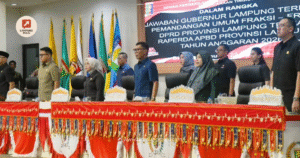 Rapat Paripurna Lanjutan Pembicaraan Tingkat I terkait Jawaban Gubernur atas Pemandangan Umum Fraksi-Fraksi mengenai Rancangan Peraturan Daerah (Raperda) Perubahan APBD Provinsi Lampung Tahun Anggaran 2026
